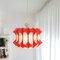 Mid-Century Modern Translucent & Orange Acrylic Glass Hanging Lamp, 1960s 5