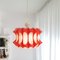 Mid-Century Modern Translucent & Orange Acrylic Glass Hanging Lamp, 1960s, Image 5