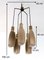 Mid-Century Taupe 5-Glass Chandelier from Stilnovo, Italy 12