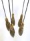 Mid-Century Taupe 5-Glass Chandelier from Stilnovo, Italy, Image 11