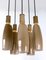 Mid-Century Taupe 5-Glass Chandelier from Stilnovo, Italy 4