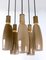 Mid-Century Taupe 5-Glass Chandelier from Stilnovo, Italy, Image 4
