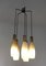 Mid-Century Taupe 5-Glass Chandelier from Stilnovo, Italy 2