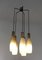 Mid-Century Taupe 5-Glass Chandelier from Stilnovo, Italy, Image 2