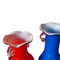 Murano Vases with Intense Blue and Red, Set of 2 5