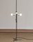 Modernist Italian Chrome and Grass-Cloth Star Base Adjustable Floor Lamp, 1970s, Image 6