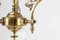 Triple-Arm Brass Chandelier Light 7