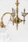 Triple-Arm Brass Chandelier Light, Image 6