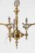 Triple-Arm Brass Chandelier Light, Image 5