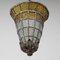 Art Deco Deckenlampe mit Kristallen 7