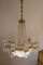 Empire Style Chiseled Brass & Crystal Drops Chandelier with 12 Lights, 1940s 9