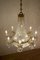 Empire Style Chiseled Brass & Crystal Drops Chandelier with 12 Lights, 1940s 3