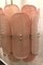 Mid-Century Kronleuchter aus pinkem Muranoglas, 1970 2