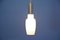 Dutch Hanging Lamp in Frosted Glass, 1960s 4