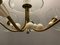 Lámpara de araña de vidrio y latón de Pietro Chiesa para Fontana Arte, años 40, Imagen 3