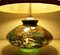 Lampada da tavolo Art Déco con base in vetro colorato, ottone placcato in argento e paralume in pergamena beige, anni '30, Immagine 8