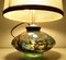 Lampada da tavolo Art Déco con base in vetro colorato, ottone placcato in argento e paralume in pergamena beige, anni '30, Immagine 9