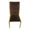 Mid-Century Dining Chairs with Brass Structure, 1970s, Set of 6 5