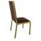 Mid-Century Dining Chairs with Brass Structure, 1970s, Set of 6 6