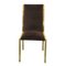 Mid-Century Dining Chairs with Brass Structure, 1970s, Set of 6 7