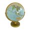 Mid-Century Desk Top Earth Globe with Gold Metal Structure 1