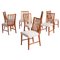Mid-Century Teak & Wool Dining Chairs, Set of 8, Image 7