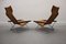 Italian Folding Lounge Chairs by Takeshi Nii for Jox Interni, 1970s, Set of 2 5