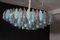 Lustre Mid-Century Bleu, Ambre et Blanc 6