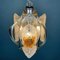 Mid-Century Amber Murano Chrome Chandelier by Toni Zuccheri for Mazzega, Italy, 1970s 2