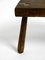 Small Mid-Century Solid Wood Low Milking Stool 9
