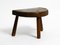 Small Mid-Century Solid Wood Low Milking Stool 12