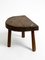 Petit Tabouret de Traite Mid-Century en Bois Massif 7