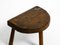 Small Mid-Century Solid Wood Low Milking Stool 6