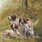 L. Dupont, Three Hunting Dogs, Late 19th Century, Oil on Canvas, Framed 4