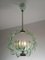 Aquamarine Glass Torchon Ceiling Lamp from Barovier & Toso, 1940s 5
