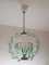 Aquamarine Glass Torchon Ceiling Lamp from Barovier & Toso, 1940s 1