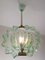 Aquamarine Glass Torchon Ceiling Lamp from Barovier & Toso, 1940s 6