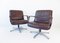 Brown Leather Delta 2000 Lounge Chairs from Wilkhahn, Set of 2 11
