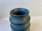 Striped Petrol Blue Ceramic Vase by Knabstrup, 1960s, Image 5