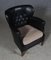 Danish Cabinetmaker Club Chair in Original Black Leather, 1940s, Image 2