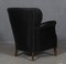 Danish Cabinetmaker Club Chair in Original Black Leather, 1940s, Image 6