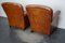 Club chair vintage in pelle color cognac, Paesi Bassi, set di 2, Immagine 9