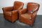 Vintage Dutch Cognac Leather Club Chairs, Set of 2, Image 16