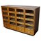 Vintage Dutch Beech & Oak Haberdashery Shop Cabinet, 1950s, Image 1