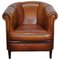 Vintage Dutch Cognac Leather Club Chair, Image 1