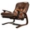 Fauteuil Inclinable Mid-Century en Cuir de Westnofa, 1960s 1