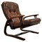 Mid-Century Leather Reclining Lounge Chair from Westnofa, 1960s, Image 2