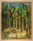 Swedish Modernist Artist, The Forest, 1960s, Oil on Canvas, Framed 1