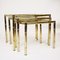 Brass Plated Bamboo & Smoked Glass Nesting Tables, 1970s, Set of 3 4
