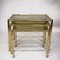 Brass Plated Bamboo & Smoked Glass Nesting Tables, 1970s, Set of 3 8